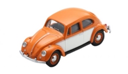 Schuco 451640019 - 1:64 - VW Käfer - orange/weiß